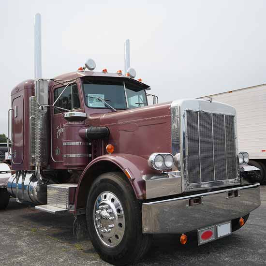 Peterbilt 359 Chrome Straight Headlight Brackets, 8 x 3 1/2 x 4 Inch