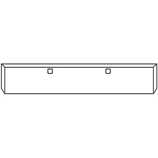 20 Inch Chrome Texas Boxed End Blind Mount Bumper For Peterbilt 388, 389 & Kenworth W990