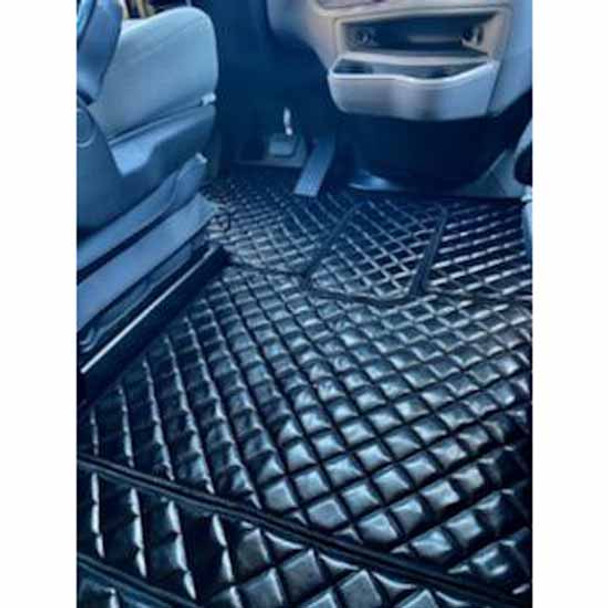Black Eco Leather Floor Mat Set - 5 Piece For Peterbilt 579 Black Eco Leather Floor Mat Set - 5 Piece For Peterbilt 579