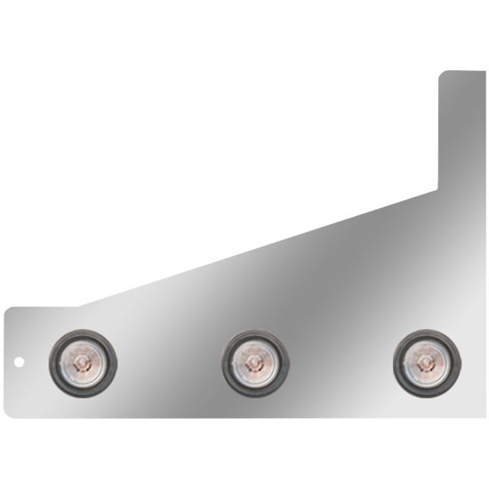 3 Inch Sleeper Extensions W/ 6 - 2 Inch Amber/Clear LEDs For Peterbilt 36/44/48/58/63/72 Inch Unibilt Sleepers