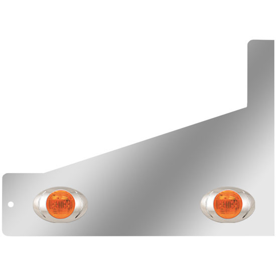 3 Inch Sleeper Extensions W/ 4 P3 Amber/Amber LED Lights For Peterbilt W/ 70/78 Inch Unibilt Sleepers