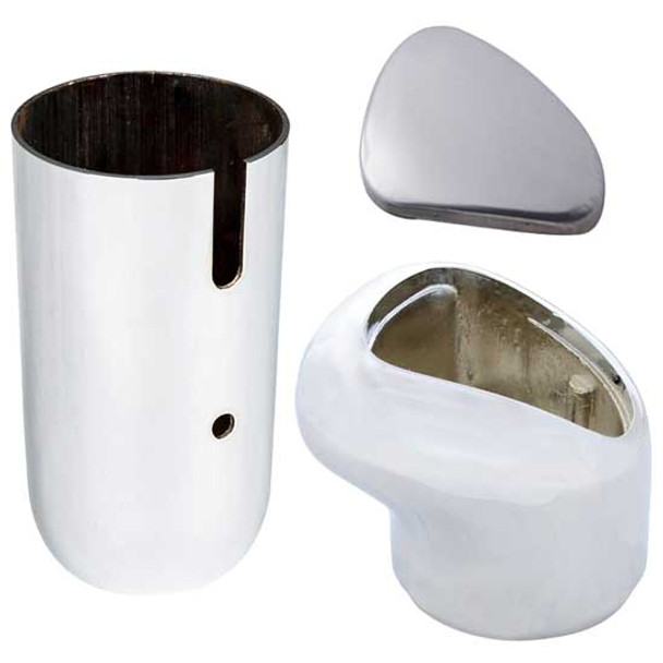CSM Chrome Shifter Knob Kit W/ Stainless Steel Top & Chrome Lower Cover For 9/10 Speed