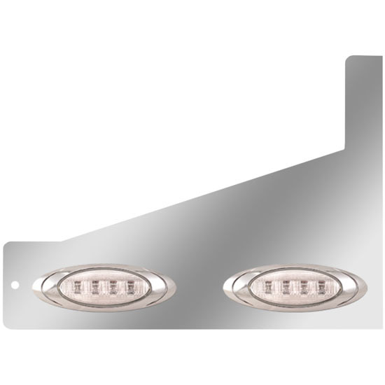 3 Inch Sleeper Extensions W/ 4 P1 Amber/Clear LEDs For Peterbilt 36/44/48/58/63/72 Inch Unibilt Sleepers
