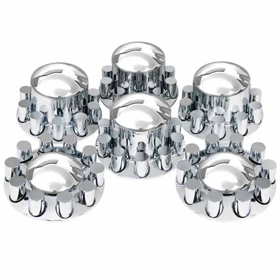 TPHD Chrome Dome Style Top Hat Kit W/ 33MM Thread on Cylinder Nut Covers & Installation Nut Cover Tool