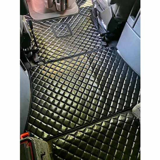 Black Eco Leather Floor Mat Set - 5 Piece For Volvo VNL 860 Gen III