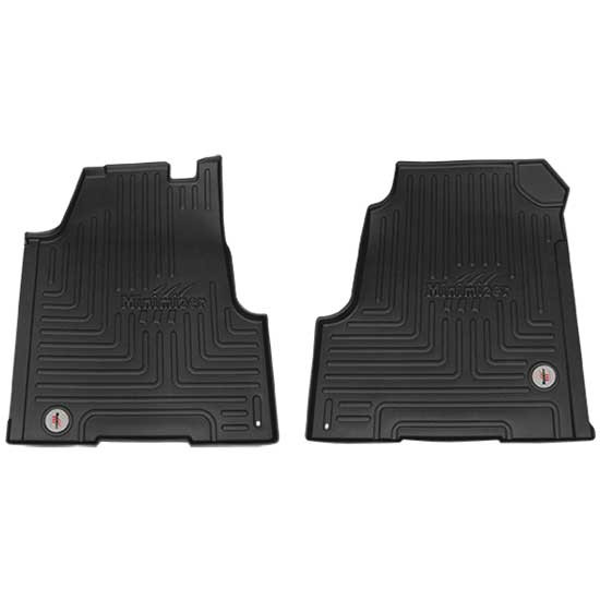 Minimizer Thermoplastic Floor Mat Set - 2 Piece For Western Star 4700 W/ DD13 Engine W/O Driver Side Electrical Tray