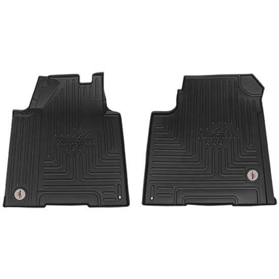 Minimizer Thermoplastic Floor Mat Set - 2 Piece For Western Star 4700SF, 4700SB W/ Cummins Engine & Driver Side Electrical Tray