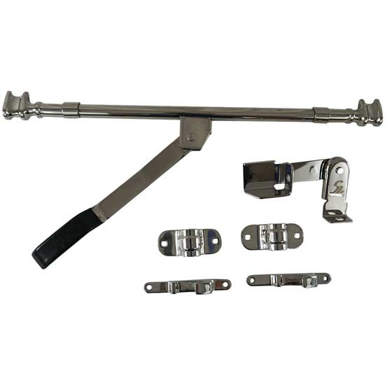 Sturdy-Light Heavy Duty Cam Lock Rod Style Latch - Stainless Steel