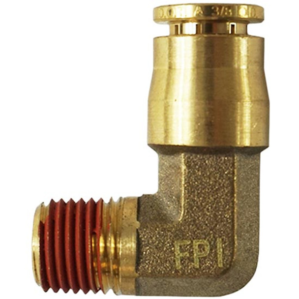 90 Degree Brass Elbow Fitting 3/8 Inch OD x 1/4 Inch