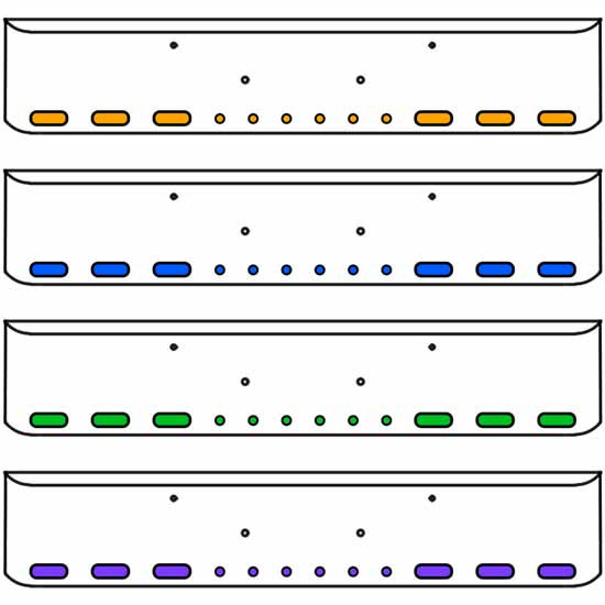 18 Inch Chrome Texas Rolled End Bumper, 7 Gauge Kit For Peterbilt 365, 367, 388, 389, 567, 589 W/ Set Forward Axle