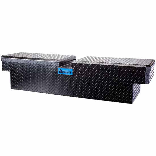 Merritt Aluminum Gull Wing Diamond Plated Aluminum Tool Box With Dual Lids & Finish Options