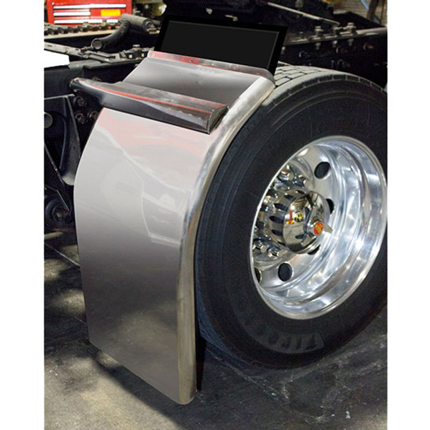 38 X 24 Inch SS Quarter Fenders Mounted With Triangular arms 38 X 24 Inch SS Quarter Fenders Mounted With Triangular arms