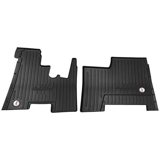 Minimizer Molded Floor Mat For  Kenworth T270, T300, T370 With Plastic Trim Around Steering Column