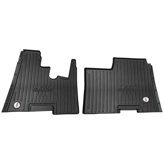 Minimizer Molded Floor Mats For Kenworth T600, T800, W900 With Plastic Trim Around Steering Column