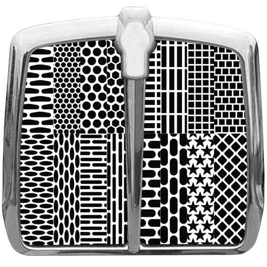 Stainless Steel Custom Punched Grille Inserts For Kenworth T660