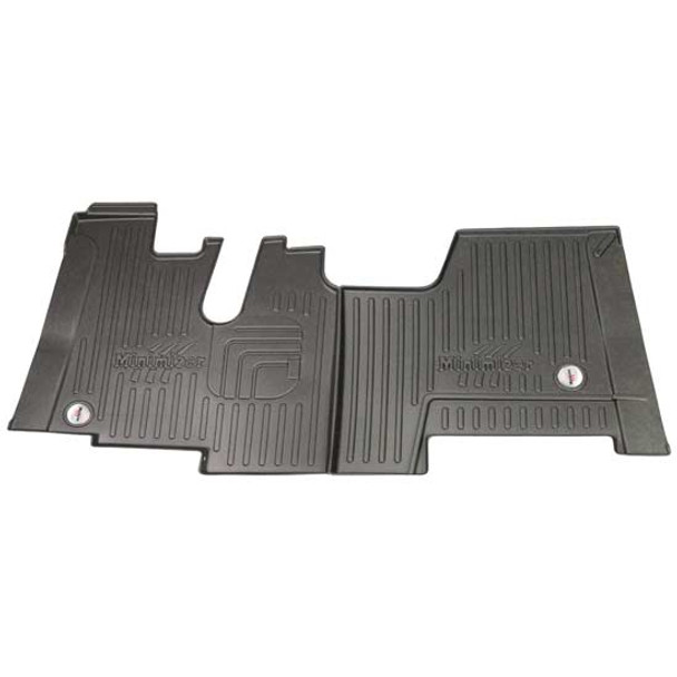 Minimizer Thermoplastic Floor Mat Set - 2 Piece For Kenworth Sleeper & Extended Day Cab Models W/ Manual Transmission