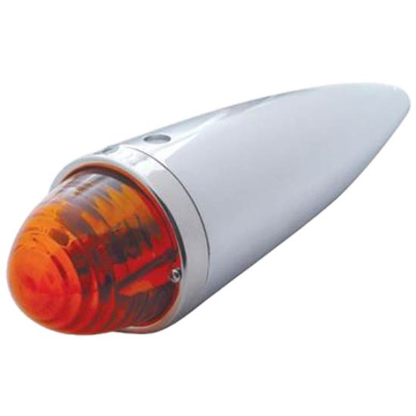 Chrome Torpedo Incandescent Cab Light W/ Glass Beehive Lens