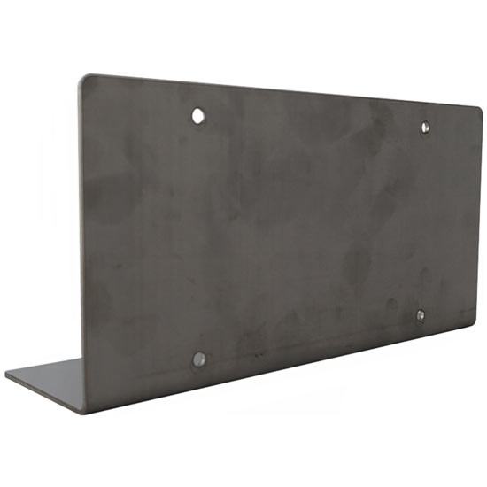 Stainless Steel License Plate Mount, Bottom Of Bumper, 11 Gauge Mount