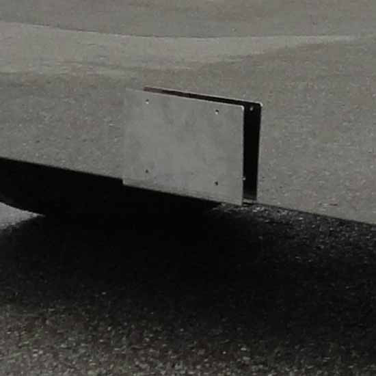 Stainless Steel License Plate Mount, Bottom Of Bumper, 11 Gauge Mount