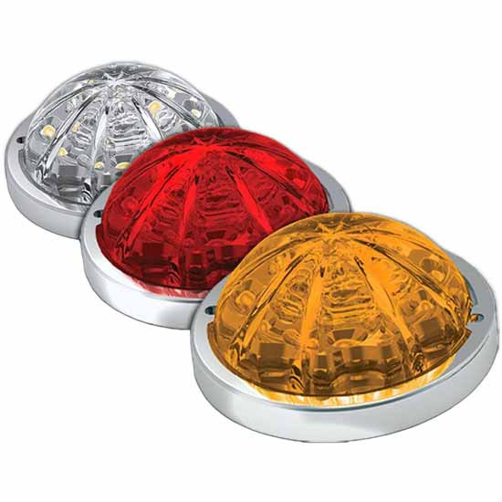 RoadWorks Low Profile Dual Function Watermelon Hero LED Light W/ Chrome Bezel