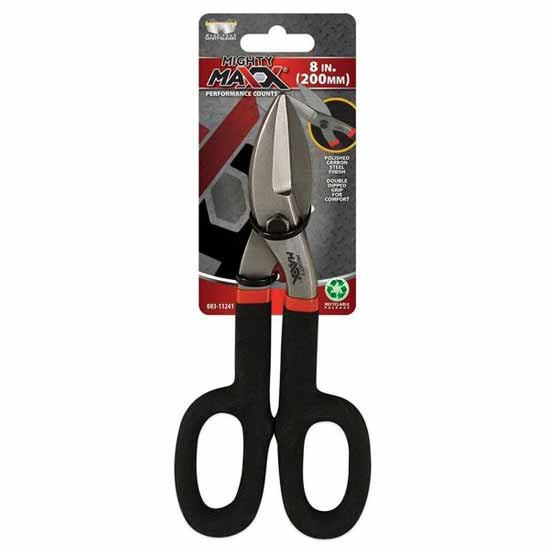 8 Inch Tin Snips With Non Slip Grip