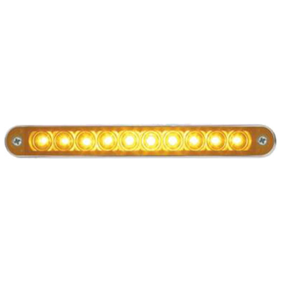 10 LED 6 1/2 Inch Turn Signal Light Bar W/ Bezel