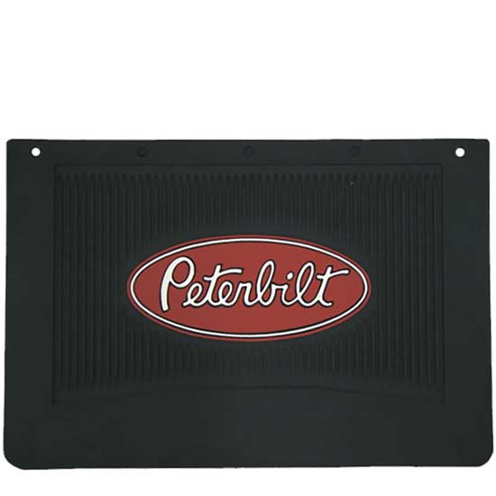 Peterbilt Logo Mud Flap 12 X 18 Inch Rectangle Black Rubber