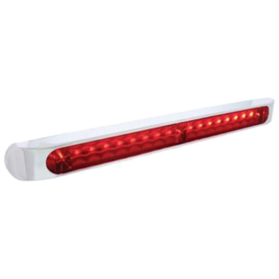 19 LED 17 Inch Light Bar W/ Bezel - Red LED/ Red Lens