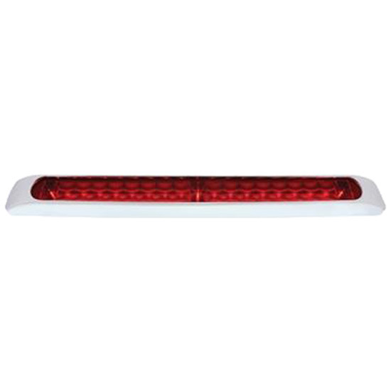 19 LED 17 Inch Light Bar W/ Bezel - Red LED/ Red Lens