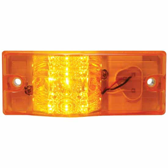 9 LED Spyder Marker/Turn Light, Side Mount - Amber LED/ Amber Lens