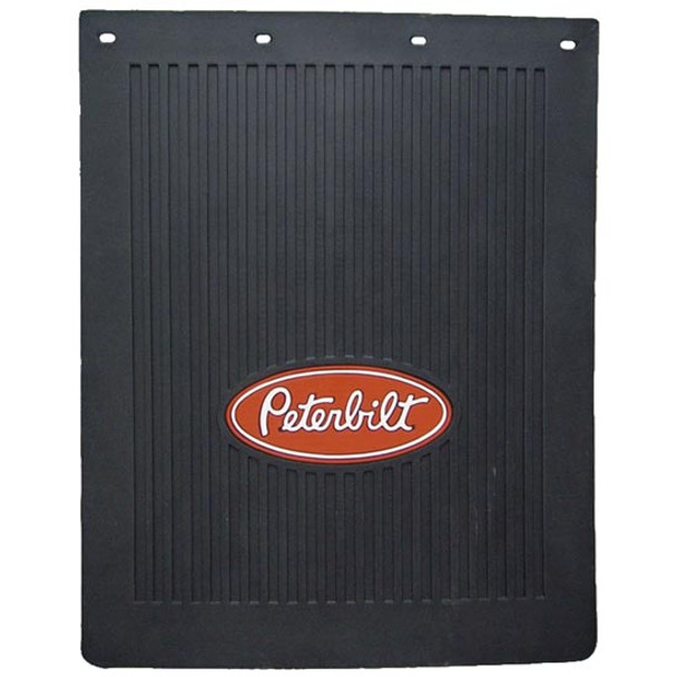 24 X 30 Inch Peterbilt Logo Mud Flap Black Rubber