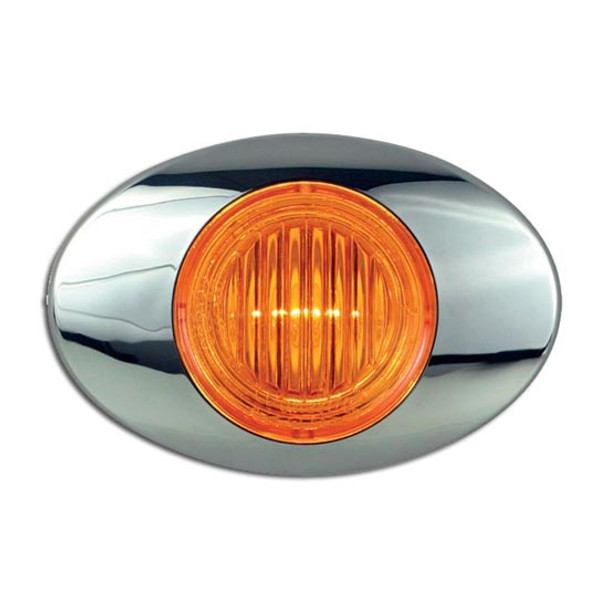 Two LED M3 Millennium Series Marker Light W/ Chrome Bezel