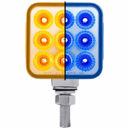 24 LED 3 Inch Square Reflector Stop, Turn, Marker Light W/ Mounting Option