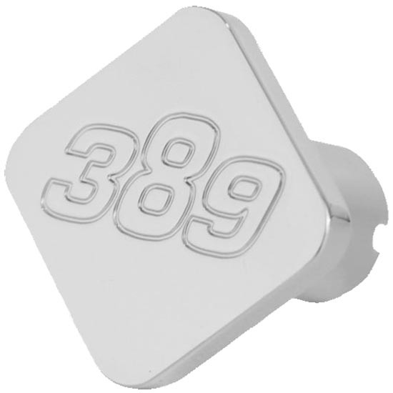 Chrome Plated Aluminum Air Brake Knob W/ Engraved Logo For Peterbilt 389