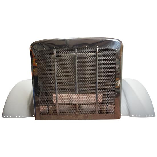 BESTfit Aluminum Hood Shell W/ 72.5 Inch Centerline, Grill, Surround & Fenders For Peterbilt 389 & Glider 131 BBC-Replaces L29-6093-1000
