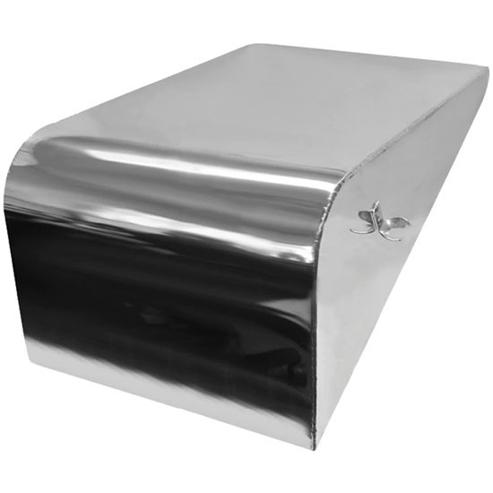 Aluminum Battery Box Cover W/ Stem Up Clamps- 18 Inch  For Peterbilt