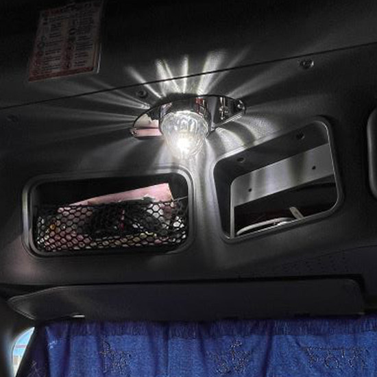 SS Dome Light Bracket W/ 1 Watermelon Light & Toggle Switch Hole For Freightliner Cascadia