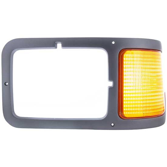 Gray Plastic Headlight Bezel W/ Parking Light For Ford F650, F750