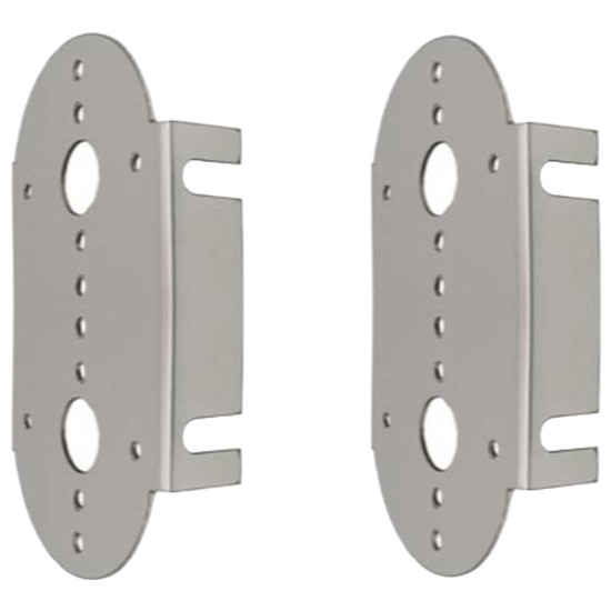 304 SS Front Air Cleaner Panels W/ 2 Watermelon Light Holes - Pair For Peterbilt 379, 389