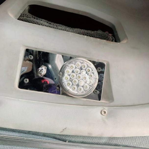 304 SS Interior Above Door Light Bracket W/ Switch And Watermelon Light Hole For Freightliner Classic 120, FLD112, FLD120