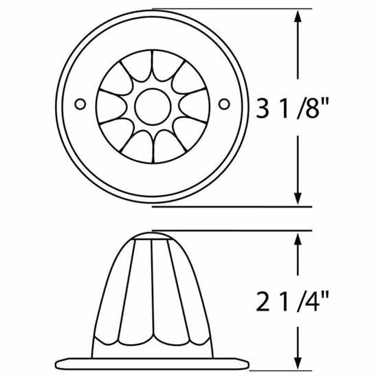 13 LED Single Function Watermelon Honda Light - Amber LED/ Amber Lens