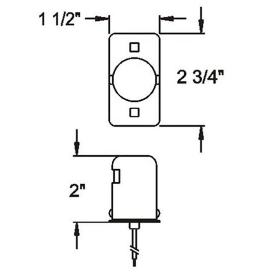 Incandescent License Light W/ Chrome Housing & Mounting Bracket
