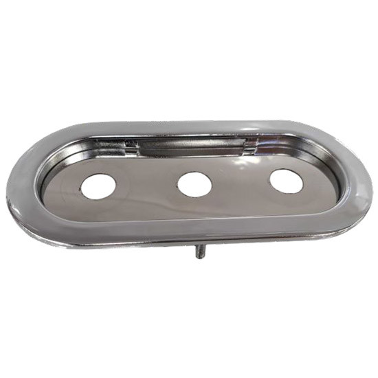 304 SS Oval Light Bracket W/ 4 Round 3/4 Inch Light Holes