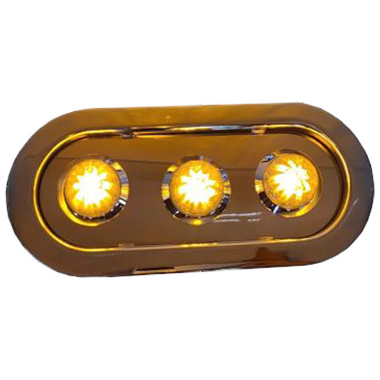 304 SS Oval Light Bracket W/ 4 Round 3/4 Inch Light Holes