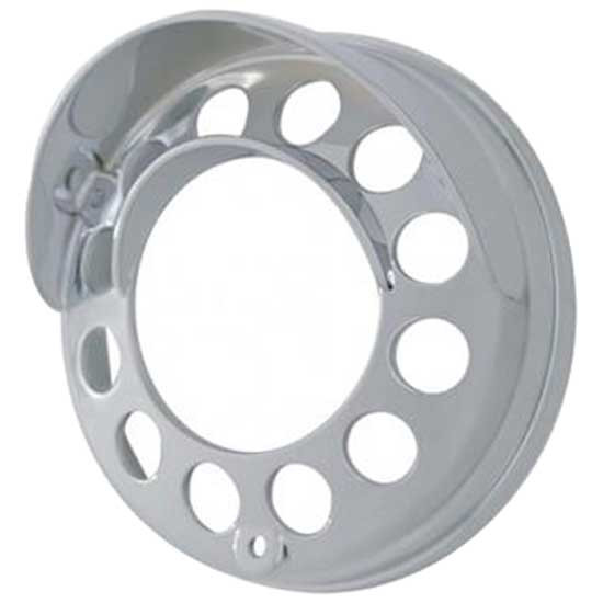Chrome Light Bezel With Upside Down Double Visor For Double Face Turn Signal Light