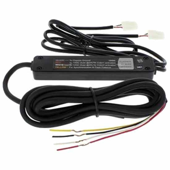 1 Inch 6 LED Split Color Warning Light W/ 19 Flash Pattern - Amber/White LED