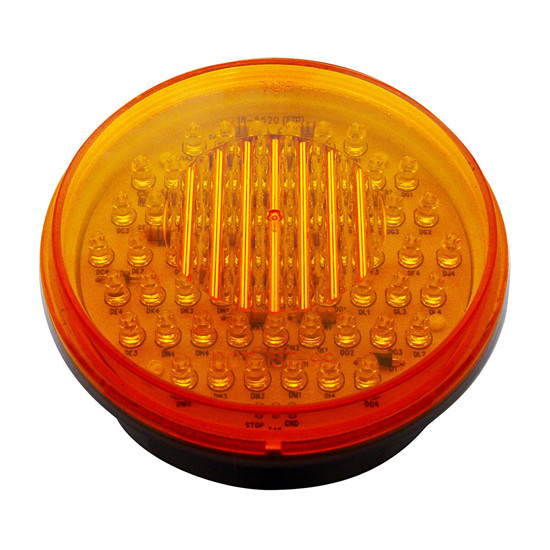 60 LED P/T/C Oval Light - Amber LED/ Amber Lens