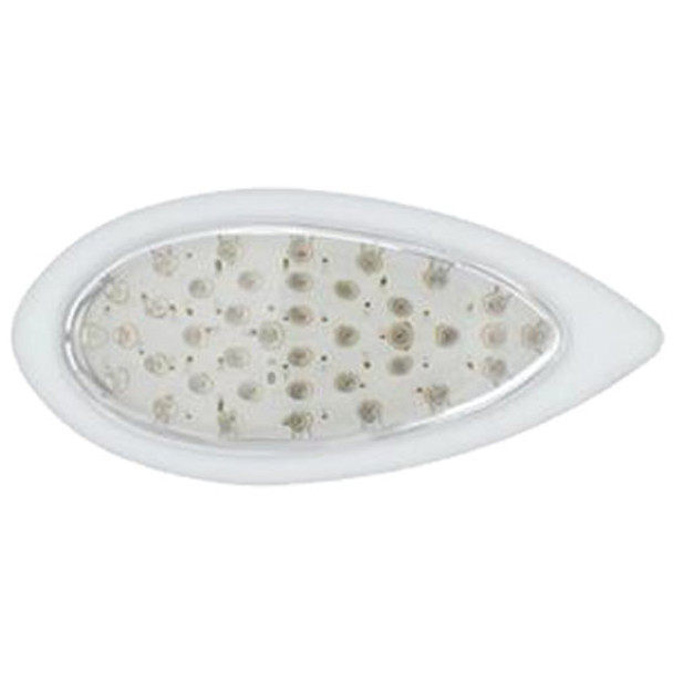 39 LED Turn Signal Teardrop Light W/ Bezel - Amber LED/ Clear Lens