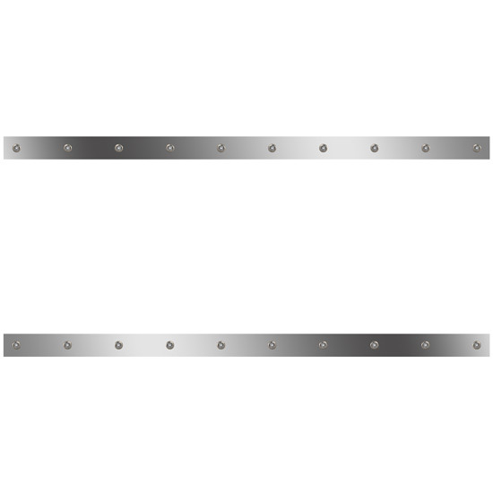 3.5 Inch Stainless Steel Sleeper Panels W/ 20 Round 3/4 Inch Amber/Clear LEDs For Peterbilt 567