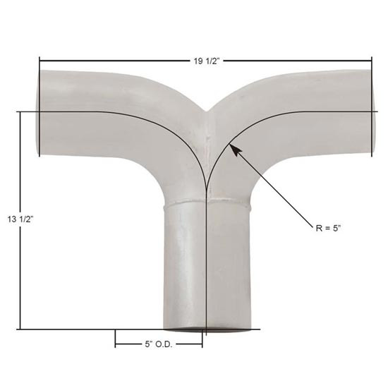Steel Exhaust Y-Divider Replaces K180-18613 For Kenworth Aerocab